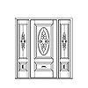 1-lite over 1-panel with matching sidelites
Unit Dimension 74" x 80-1/2"
Door Dimension 36" x 78-1/8"
Panels - raised
Glazing - IG, decorative